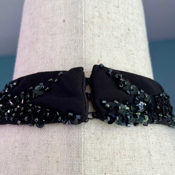 Jovani Sequined Beaded Halter Black Maxi Formal Prom Pageant Gown Dress Sz 6 EUC - Picture 6 of 15